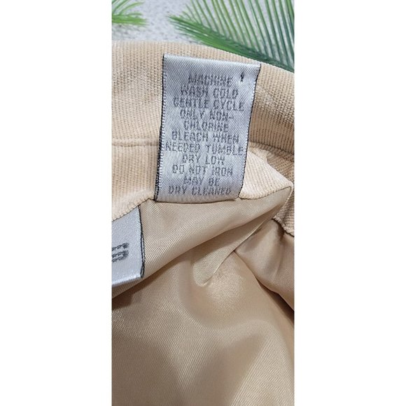 Chico's Womens Corduroy Cord Jacket Embossed Light Khaki w/ Front Pockets Size 2 - Picture 8 of 13